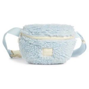 $48 Herschel Supply Cross Body Bag Blue Luxe Fleece Fanny Pack Hip Pouch Soft